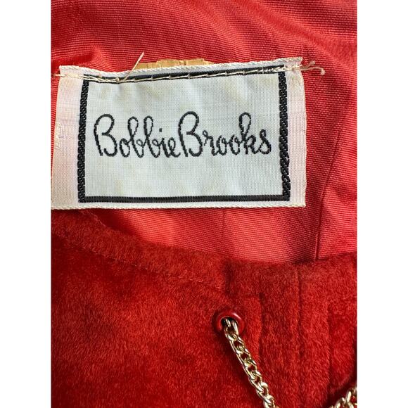 Vintage 60s Mod Go Go Red Orange Suede Romper Playsuit Size Small Medium - Picture 13 of 16